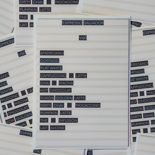 Sticker - Coffee Shop Menu